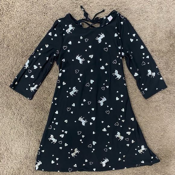 Girls Justice Unicorn /Hearts Dress size 8/10 - Picture 3 of 13